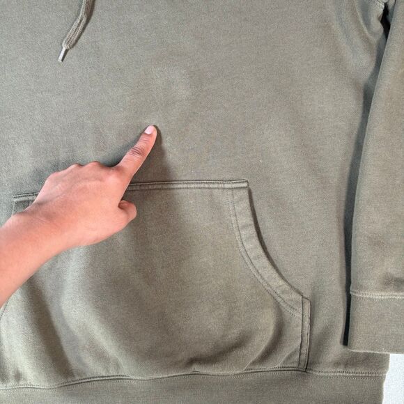 Dutch Bros "The Dutch Creed" Pullover Hoodie Olive Green Mens Large Coffee - Picture 5 of 9